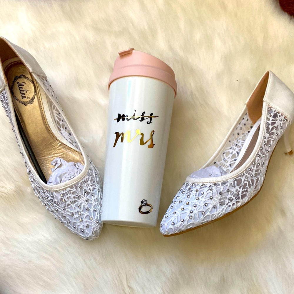 Vintage wedding shoes size 7.5
